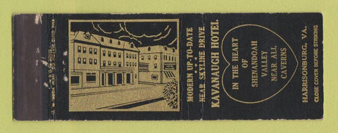 Matchbook Cover - Kavanaugh Hotel Harrisonburg VA WEAR