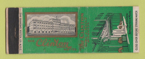 Matchbook Cover - Clinton Hotel Springfield MA WEAR