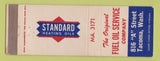 Matchbook Cover - Standard Heating oil gas Tacoma WA