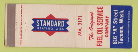 Matchbook Cover - Standard Heating oil gas Tacoma WA