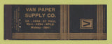 Matchbook Cover - Van Paper Supply St Paul Minneapolis MN