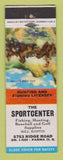 Matchbook Cover - The Sportcenter Parma OH