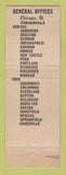 Matchbook Cover - Hinchcliff Motor Service Trucking Chicago IL