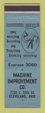 Matchbook Cover - Machine Improvement Scraping Rebuilding Cleveland OH