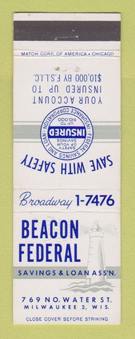 Matchbook Cover - Beacon Federal Savings Loan Milwaukee WI
