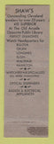 Matchbook Cover - Shaw's Jewelry Cleveland OH
