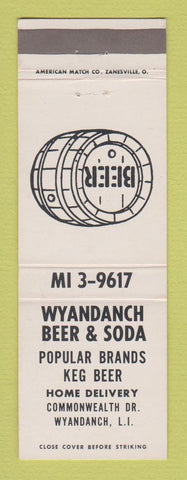 Matchbook Cover - Wyandanch Beer Soda Liquor LI NY