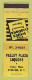Matchbook Cover - Valley Plaza Liquors Syracuse NY WEAR