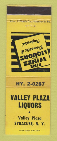 Matchbook Cover - Valley Plaza Liquors Syracuse NY WEAR