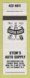 Matchbook Cover - Stem's Auto Supply Parts Livonia MI