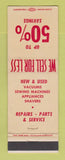 Matchbook Cover - Vacuum & Appliance Center San Diego? CA
