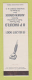 Matchbook Cover - HP Vacuflo Vacuum Cleaners Adrien Giroux Rouses Point NY