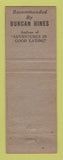 Matchbook Cover - Hotel Stratton Grand Island NE