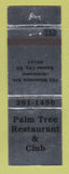 Matchbook Cover - Palm Tree Restaurant Club Kansas City KS