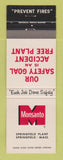 Matchbook Cover - Monsanto Safety Springfield MA