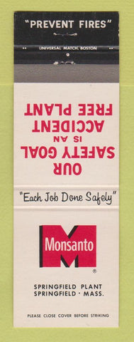 Matchbook Cover - Monsanto Safety Springfield MA