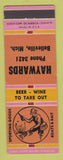 Matchbook Cover - Haywards Sporting Goods Boats Bait Belleville MI WEAR