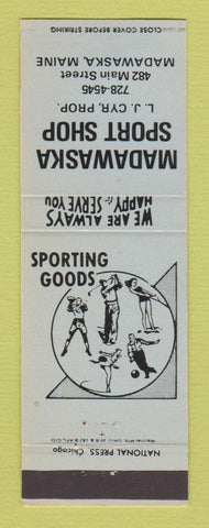 Matchbook Cover - Madawaska Sport Shop ME sporting goods WORN BACK