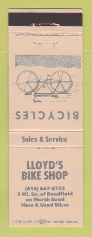 Matchbook Cover - Lloyd's Bike Shop Bicycles PEACH