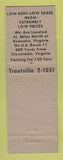 Matchbook Cover - Budd Sterns Furniture Fair Hollins VA WEAR