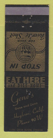 Matchbook Cover - Gene's Hughson CA Restaurant