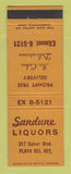 Matchbook Cover - Sandune Liquors Playa Del Rey CA WEAR