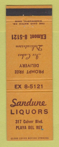 Matchbook Cover - Sandune Liquors Playa Del Rey CA WEAR