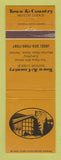 Matchbook Cover - Town and Country Motor Lodge Stowe VT