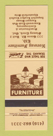 Matchbook Cover - Norway Furniture Stoney Creek ON