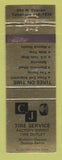 Matchbook Cover - C&J Tire Service Redding CA WEAR