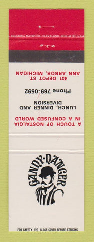 Matchbook Cover - Gandy Danger Ann Arbor MI Restaurant