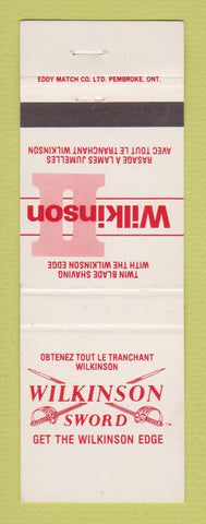 Matchbook Cover - Wilkinson Sword Ontario Eddie Match Toronto