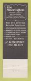 Matchbook Cover - Discover the Warrington Motor Lodge Restaurant Warrington PA