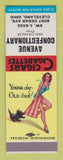 Matchbook Cover - Avenue Confectionary Cleveland OH Red Charlie pinup SAMPLE