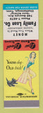 Matchbook Cover - Family Loan Company Chattanooga TN pinup SAMPLE