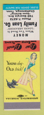 Matchbook Cover - Family Loan Company Chattanooga TN pinup SAMPLE