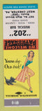 Matchbook Cover - 202 Musical Bar West Chester PA pinup SAMPLE