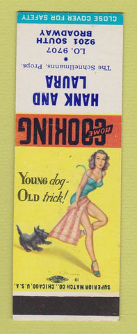 Matchbook Cover - Hank and Laura Schnellmanns Restaurant pinup SAMPLE