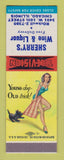 Matchbook Cover - Sherry's Wine Liquor Chicago IL pinup SAMPLE