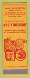 Matchbook Cover - Johnson and Son Livestock Mason City IA SAMPLE