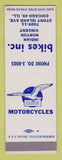Matchbook Cover Evinrude Boat Motors Indian Norton Motorcycles Chicago IL SAMPLE
