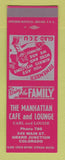 Matchbook Cover - Manhattan Cafe Lounge Grand Junction Colorado SAMPLE