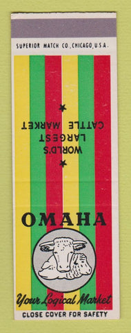 Matchbook Cover - Omaha Livestock Cattle Market NE SAMPLE