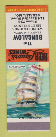 Matchbook Cover - The Bungalow Sedalia MO SAMPLE