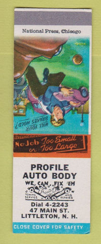 Matchbook Cover - Profile Auto Body Littleton NH SAMPLE