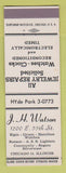 Matchbook Cover - JH Watson Jewelry Elgin Gruen Chicago IL SAMPLE