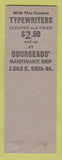Matchbook Cover - JH Watson Jewelry Elgin Gruen Chicago IL SAMPLE
