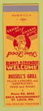 Matchbook Cover - Russell's Grill St Louis MO SAMPLE