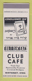 Matchbook Cover - Club Cafe Winterset IA SAMPLE