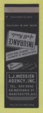 Matchbook Cover - LJ Messier Insurance Manchester NH SAMPLE
